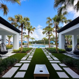 courtyard area with covered seating
